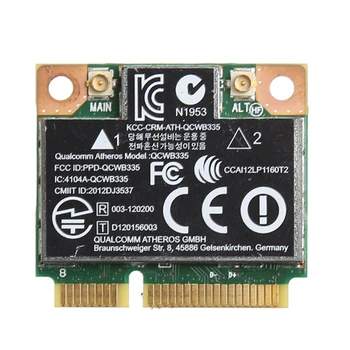 K1AA Brezžično Kartico za HP Atheros QCWB335 AR9565 690019-001 BT Mini PCI-e WLAN Card,Podporo 802.11 a/b/g/n