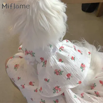 Miflame Razdrobljena Cvet Obleka Pet Oblačila Srčkan Majhne Pse Oblačila Malteški Pomorjansko Bichon Krilo Mačka Pes Oblačila