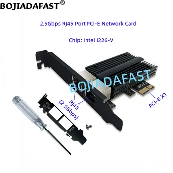 2 * RJ45 Vrata 2500Mbps Server Desktop Ethernet Lan Adapter PCI Express 1X Omrežna Kartica 2.5 Gbps Podpora Win 7 8 10 11 Linux