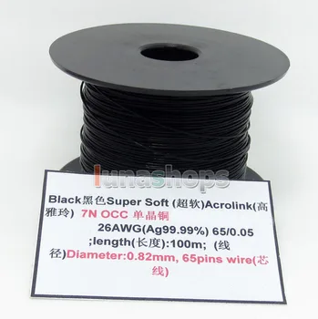 3 barve, 5m 26AWG Ag99.9% Acrolink Čisto 7N OCC Signal Žice Kabel 65/0.05mm2 Dia:0.82 mm Za DIY LN004503