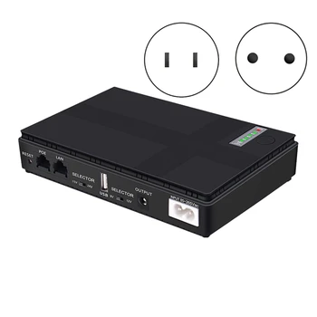 1 Nastavite Brezprekinitveno Napajanje Mini UPS USB POE 10400Mah Akumulator Za Wifi Usmerjevalnik CCTV (ZDA Vtič)