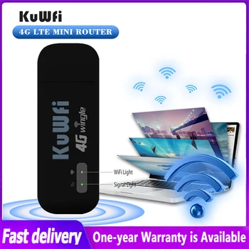 KuWFi 150Mbps 4G LTE USB Brezžični Usmerjevalnik Z Režo za Kartico SIM Brezžični Modem Avto Wi-Fi Dongle Žep dostopne točke Za Avto Office Home