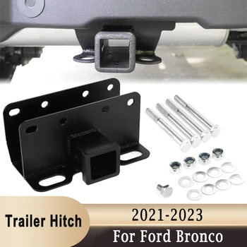 2 inch Lita Jekla Zadnji Odbijač Bar Vleko Priklopnika Kljuke Kljuko Nosilec za Vlečenje Palic, Montaža za Ford Bronco 2021-2023 Zunanjost Deli