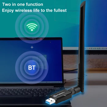 WiFi Sprejemnik Oddajnik 2.4 G/5.8 G Dual Band USB Brezžične Omrežne Kartice Bluetooth, združljiva 5.1 za PC Namizni Prenosni računalnik
